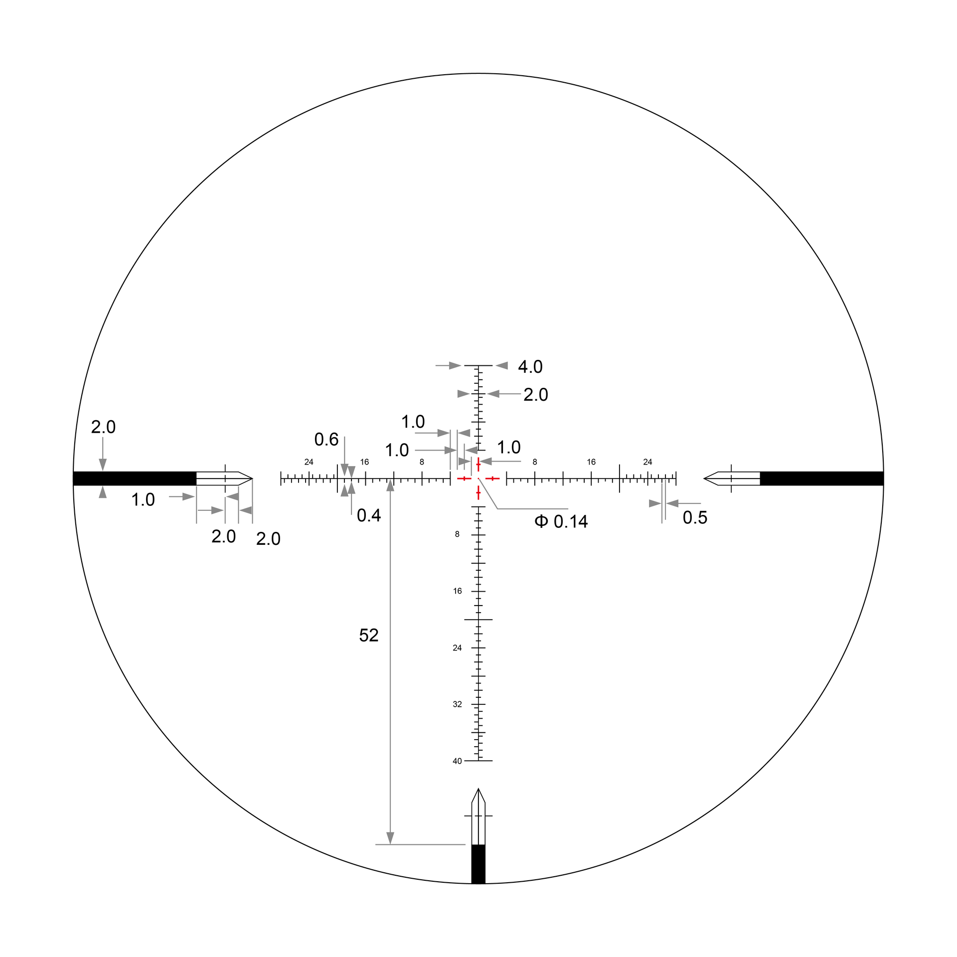 EPL-4 6-24x50 FFP Illuminated Reticle with Zero Stop - 30mm Tube ...