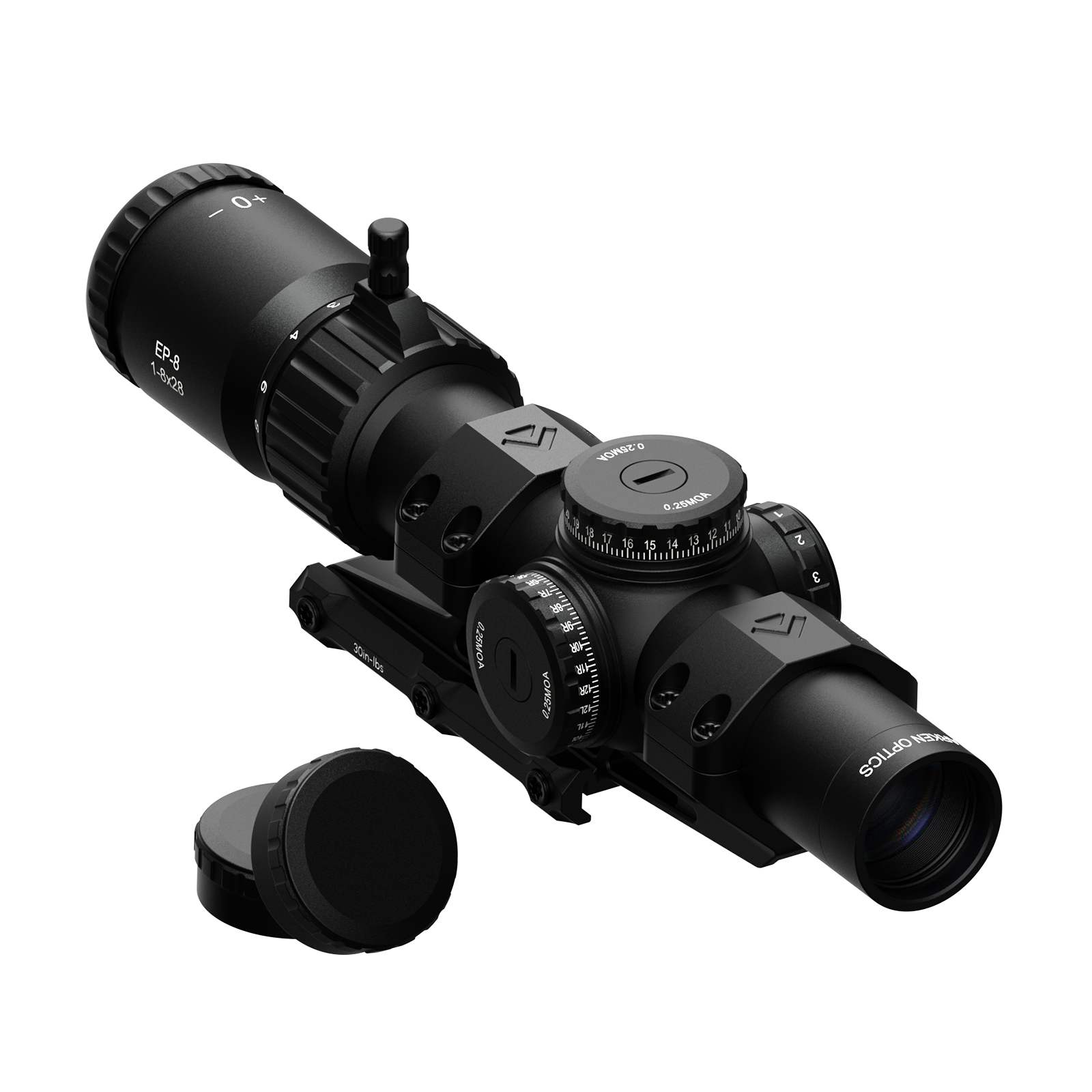 ♡RIM.ARK♡ EP-8 1-8x28 FFP LPVO | Illuminated KLBOX | 34mm Tube – Arken