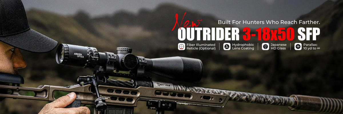 ARKEN OUTRIDER 3–18×50 SFP promotional banner